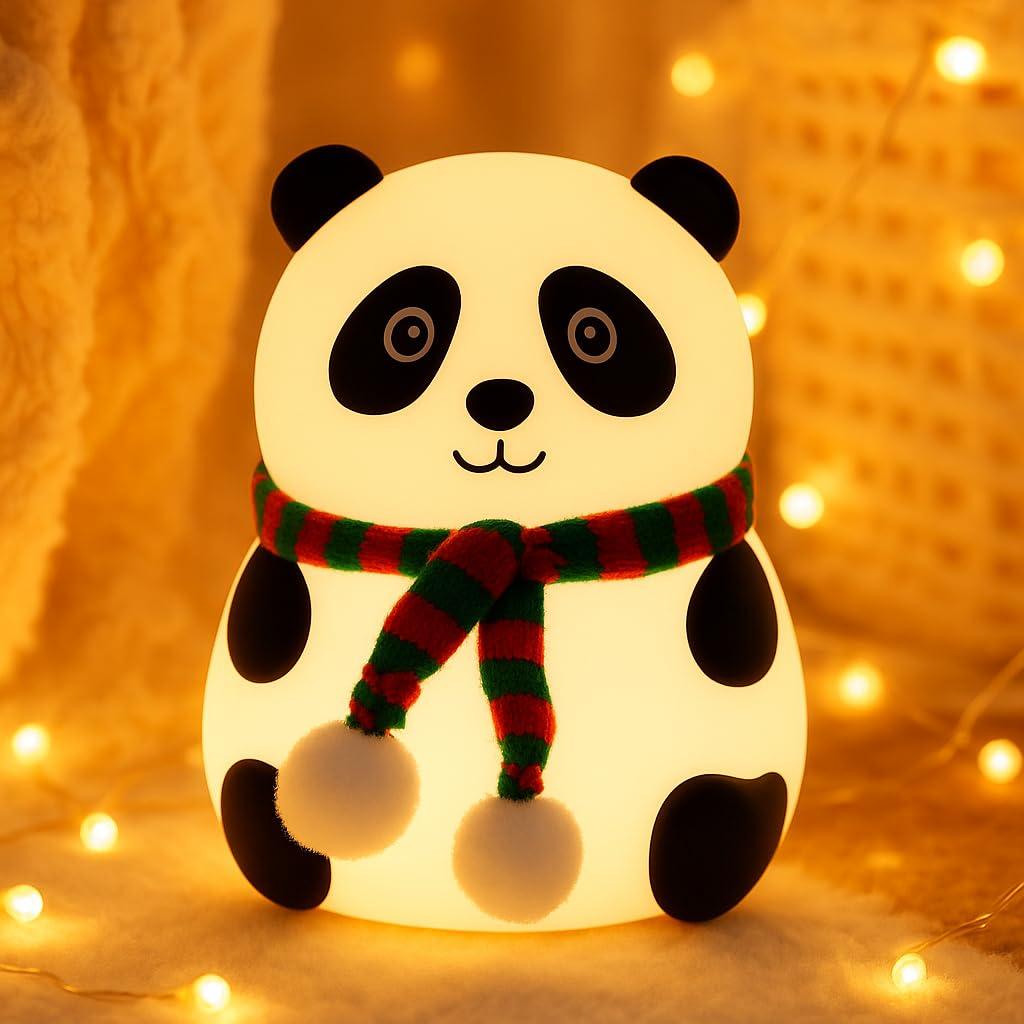 Panda Glow Silicone Night Lamp (Tap Control | Multicolor Ambient Light)