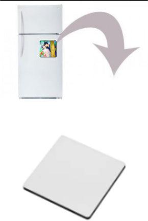 MDF Fridge Magnet ( Square 3.5 inch) - Pack of 2