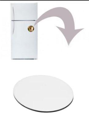 MDF Fridge Magnet ( Round 3.5 inch) - Pack of 2