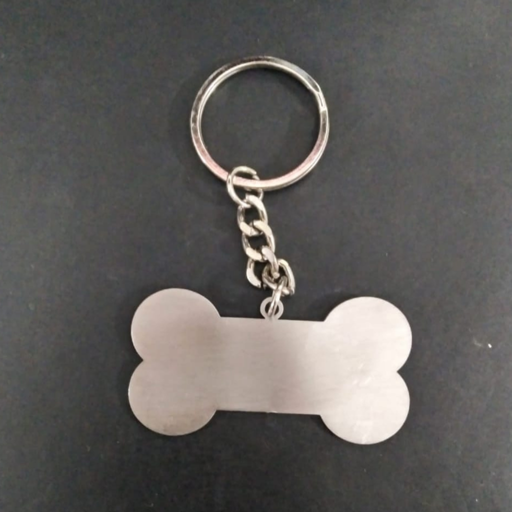 Stainless Steel Keychain ( Bone ) – With Marking - Pack of 2