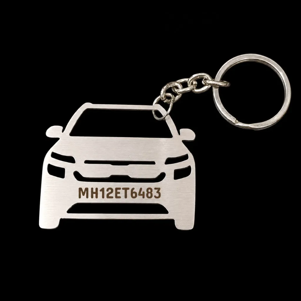 Stainless Steel Keychain ( Car ) – For Marking - Pack of 2