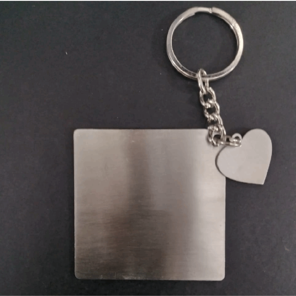 Stainless Steel Keychain ( Square ) – With Marking - Pack of 2