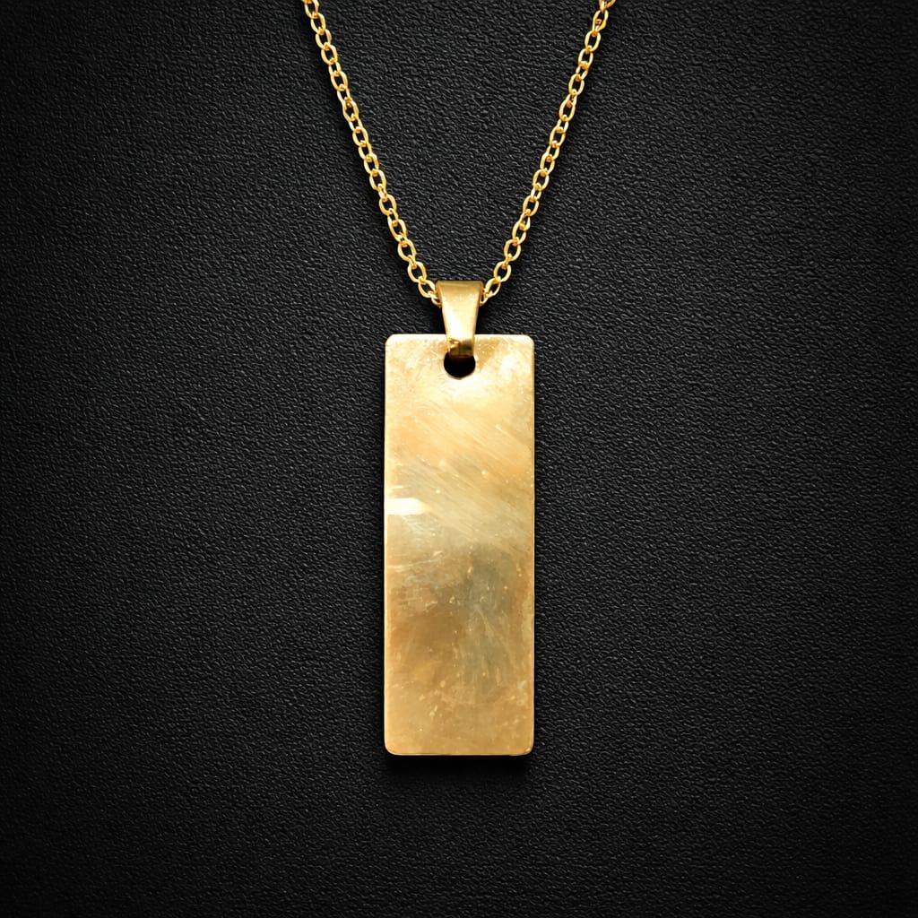 Classic Gold Bar Pendant Necklace - Pack of 1