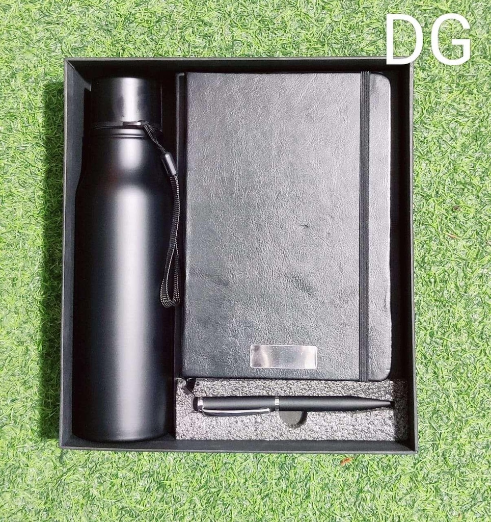 Gift Set DGGS301 – 3 in 1 (Black) - (Diary , Pen , Bottle Set)