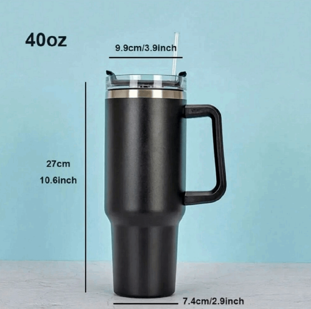 40 OZ Stainless Steel Tumbler | Black | 1200 ml | With Engraving / UV
