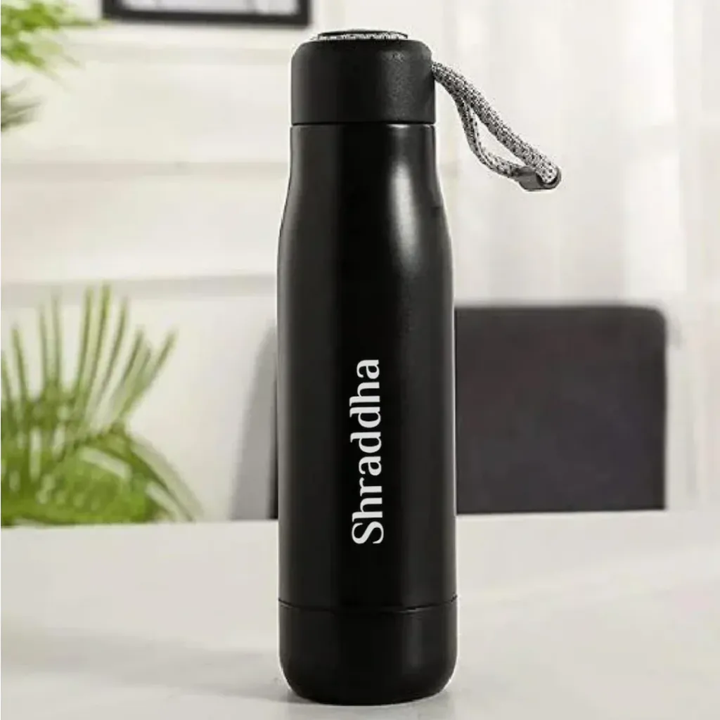Vacuum Insulated Dori Bottle | Black | 500 ml | With Engraving / UV