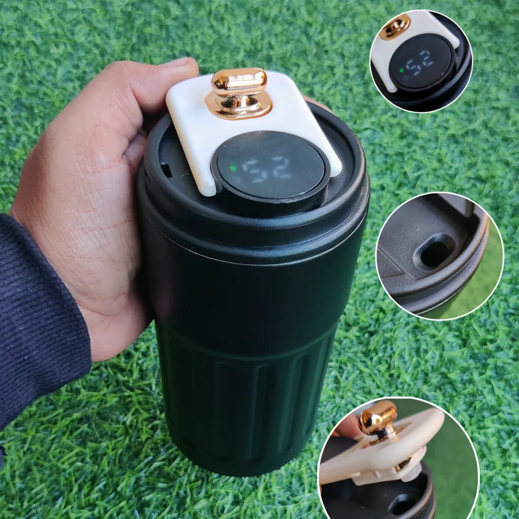 Travel Coffee Mug 316 Stainless Steel Thermal Bottle 450ml – Black