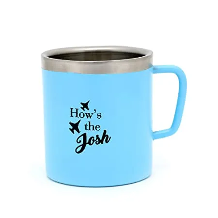 Stainless Steel Josh Mug ( SkyBlue) With Engraving