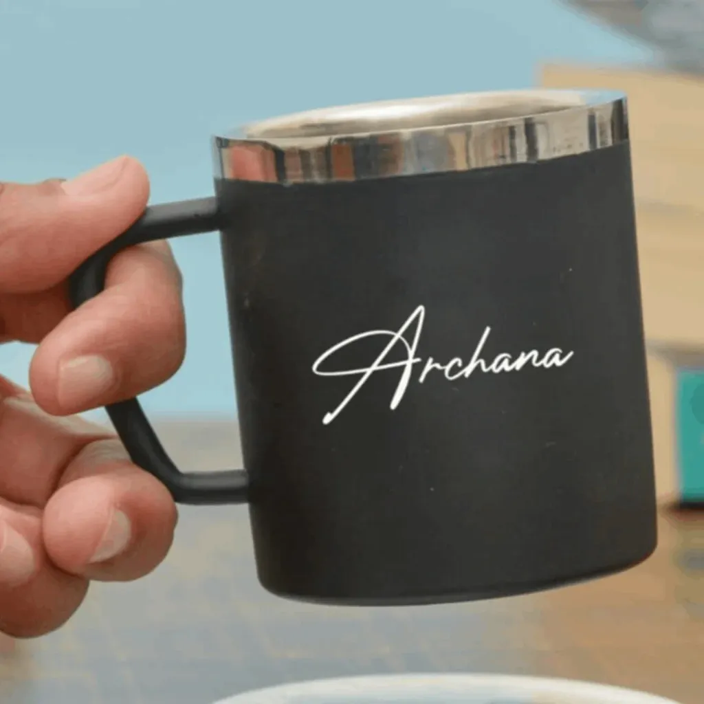 Stainless Steel Josh Mug ( Black / With Box Packing ) with engraving