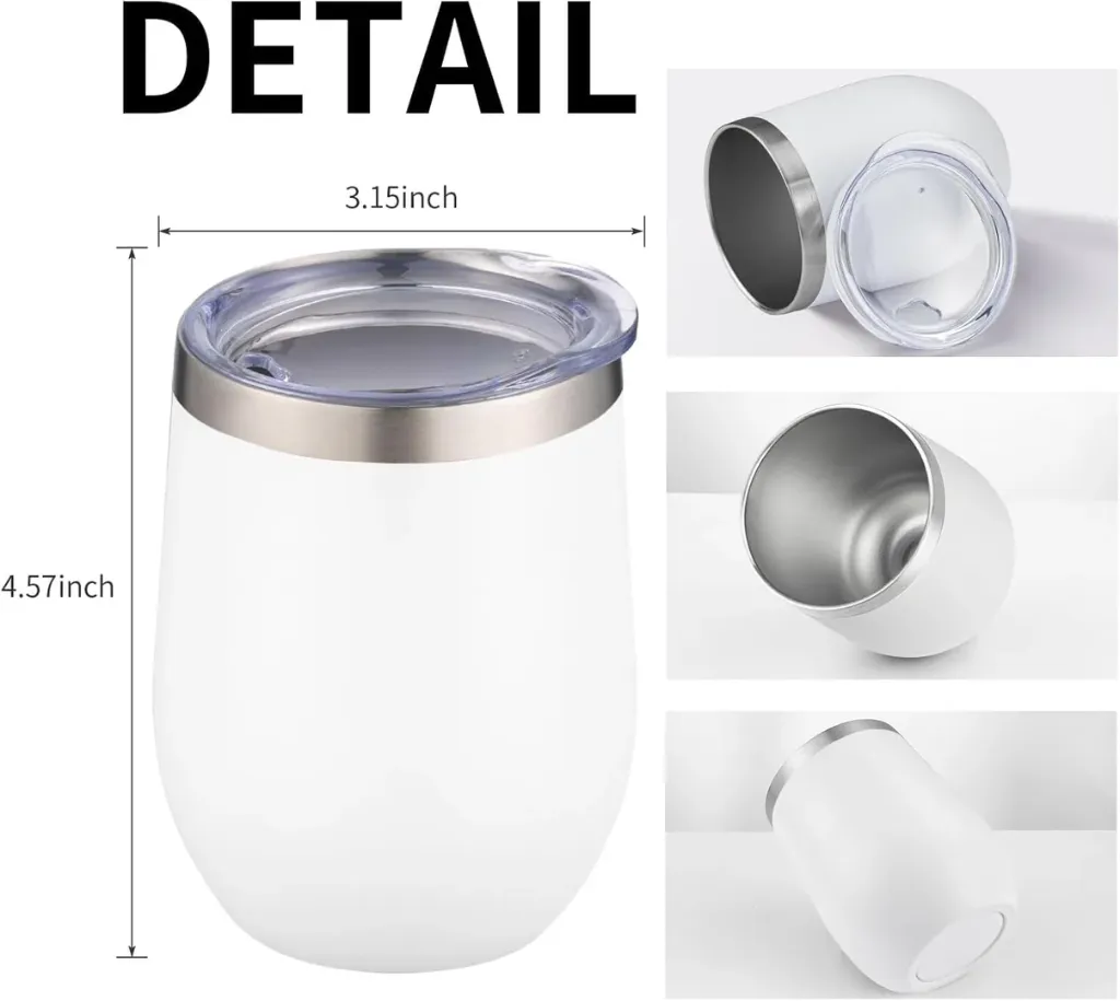 Stainless Steel Insulated Coffee Mug | White | 250ml | With Engraving / UV